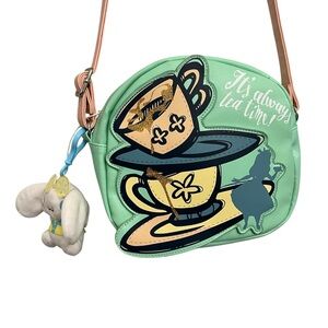 Disney Alice in Wonderland Teacups Its Always Tea Time Small Crossbody Bag